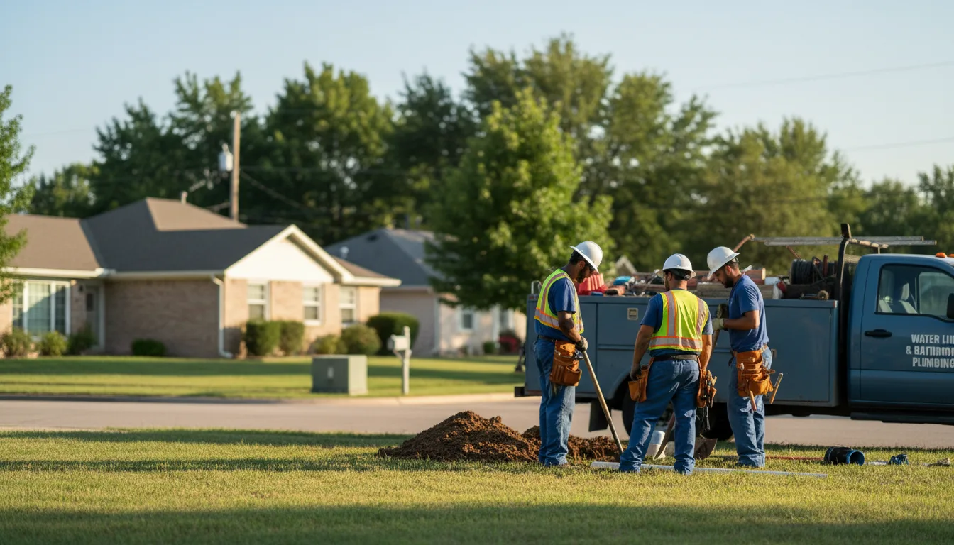 Residential water line and bathroom plumbing service in Nicholasville, KY